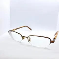 상태좋음 ✨ GUCCI 구찌 안경 하프 림 프레임 금속 브라운
