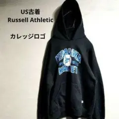 00s Russell Athletic カレッジロゴ パーカー L