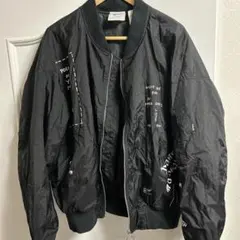 マークゴンザレス　黒 MA-1 フライトジャケット 詩のプリント