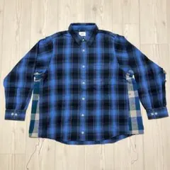 極美品】FANEUIL ファヌル バンドカラーシャツ 洗える チェック
