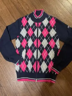 新品未使用　キャロウェイ　ゴルフ　アーガイル柄　カーディガン　春夏用