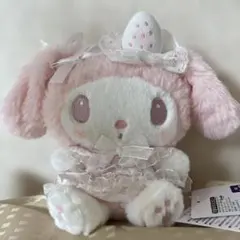 マイメロディ　白いちごのティータイム　ふわくたぬいぐるみ