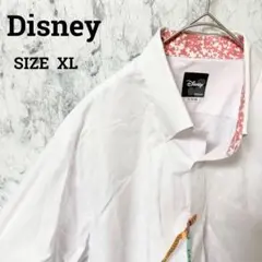 ディズニー　東京シャツ♦︎長袖シャツ　薄ピンク　隠れミッキーXL クリーニング済