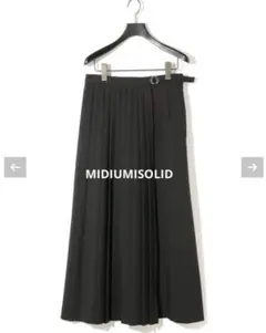 MIDIUMISOLID プリーツスカート ブラックのサムネイル