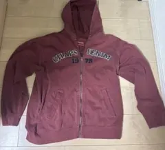 CHAPS バーガンディ ジップアップパーカー　メンズ