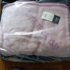 COMME CA ISM 毛布 モスピンク（画像より濃い色です）