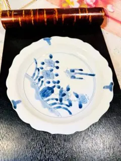 千峰 手描き　皿