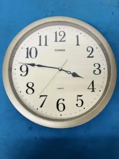 カシオ 電波掛け時計 33cm インテリア アンティーク 飾り物 動作品 丸いのサムネイル