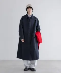 未使用　LFM(U)　ステンカラーヨークコート　ネイビー　LOWRYS FARM