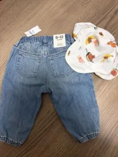 デニムパンツと帽子セット 6-12ヶ月