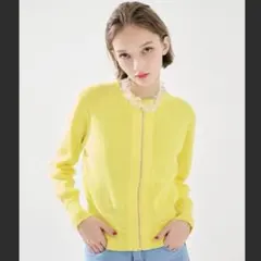 JENNEジェンヌ　ニットジップジャケット　M