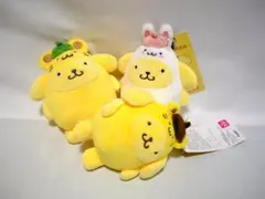 ◆3種セット◆ポムポムプリン　マスコットチャーム　ぬいぐるみ◆アベイル◆