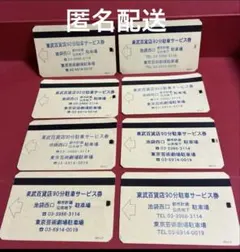 池袋西口公共駐車場の90分駐車無料サービス券8枚セットです。のサムネイル