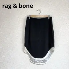 rag & bone ラウンド裾スカート タイトスカート ひざ丈 ブラック Fのサムネイル