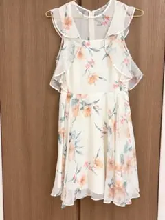 Snidel 花柄 シフォン フリル ミニワンピース