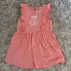 ANAP フリルノースリーブワンピース 120サイズ ピンクのサムネイル