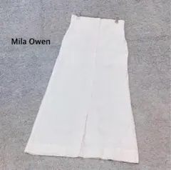 【Mila Owen】タイトスカート ホワイト センタージップ 比翼のサムネイル