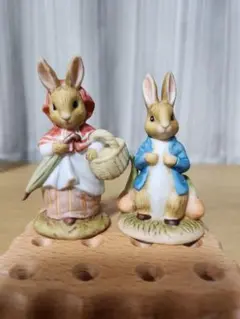 ピーターラビット ミセスラビット 加藤工芸 2体セット
