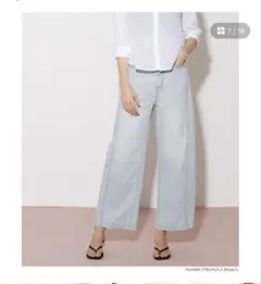 coca サマーデニム バギーカーブパンツ ライトブルー Lのサムネイル
