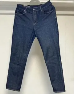 ☆希少☆無印 縦横ストレッチデニムスリムストレートパンツ 25（63.5cm）