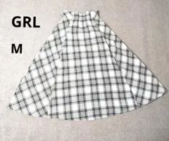 グレイルGRL チェック柄 厚手フレアスカート M