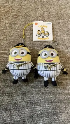 阪神タイガース　ミニオンズぬいぐるみキーホルダー　ボブ2体