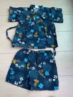 甚平 花火柄 綿製 90cm