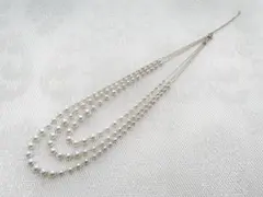 パール　3連　ネックレス