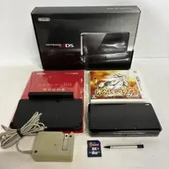 【美品】Nintendo 3DS ブラック 本体 ソフト8GB SDカード付