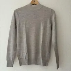 無印良品　チクチクしない　グレー ウール100% 長袖セーター S