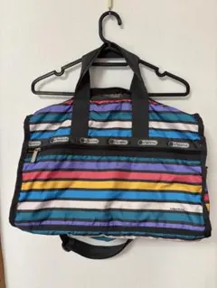 LeSportsac ストライプ ボストンバッグ