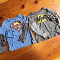 ロンT バットマン スーパーマン　セット売り　100 〜 110