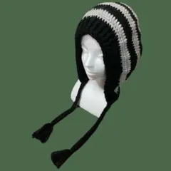 ウィメンズ　大人用ボンネット　ニットフード　y2k バラクラバ