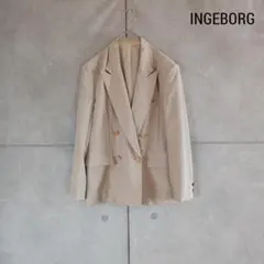 INGEBORG ピークドラペル 金ボタン ダブル ジャケット X4242のサムネイル