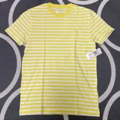 【新品未使用】Timberland ボーダー柄 半袖Tシャツ イエロー Sサイズ