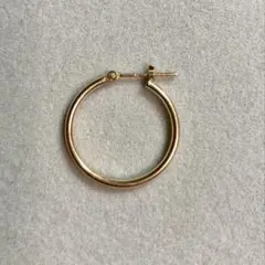 K10 ゴールド フープピアス 20㎜×2㎜　片耳