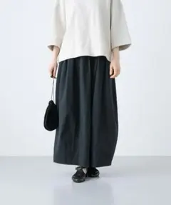 新品タグ付き かぐれ コットンリネンコクーンスカート アーバン