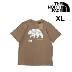 ノースフェイス 半袖 Tシャツ US限定 くま(XL)茶 180902