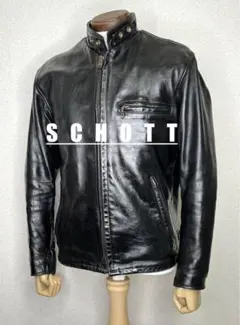 ③schott【40】641 米国製 革ジャンninjaハーレーgpzショベル - メルカリ