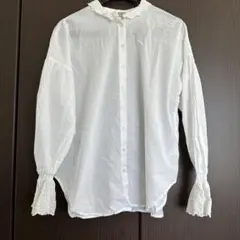 キャンディスリーブ 襟レース 長袖ブラウス Samansa Mos2