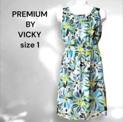 PREMIUM BY VICKY ノースリーブワンピース 　リゾート　総柄　花柄のサムネイル