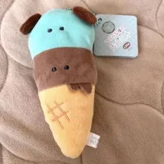 つぶらな瞳のチョコミント ボールチェーンマスコット ダブルアイス