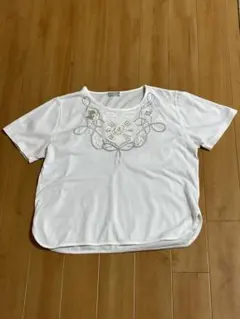 KAZAMIDORI 半袖Tシャツ ホワイト マリン刺繍　NAIGAI