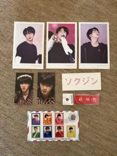 BTS JINポストカード、ステッカー、￼名札セット