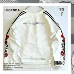 完売品　19FW　LEGENDA レジェンダ　スウェット　三本ライン　薔薇刺繍のサムネイル