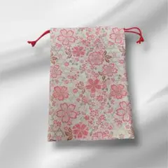 西陣織 御朱印帳袋 巾着袋 ピンク 桜