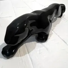 ブラックパンサー オブジェ 置物 黒 約28cm ヴィンテージ - メルカリ