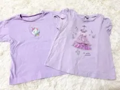 anyfam エニィファム　tシャツ ドレス　ユニコーン　パープル　110cm