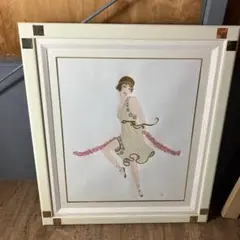 エルテ　ERTE フラワードレス　シルクスクリーン 女性のダンス アート