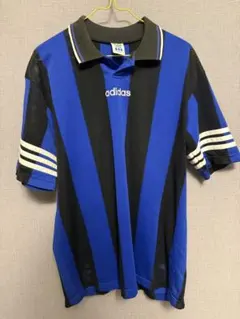 超希少⭐︎ アディダス トレフォイル ゲームシャツ　90sデサント製 超希少⭐︎adidas ゲームシャツ トレフォイルロゴ メッシュ デサント製